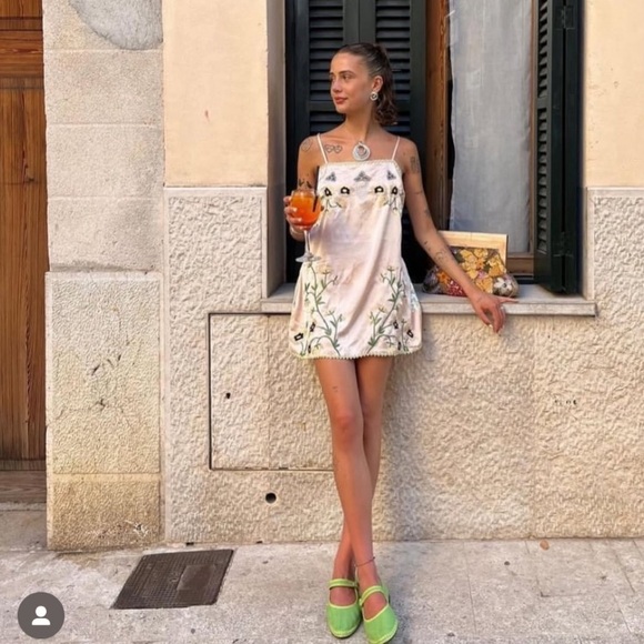 Free People Intimately *Bali Garden* Party Slip. NWOT. Medium - Picture 2 of 16